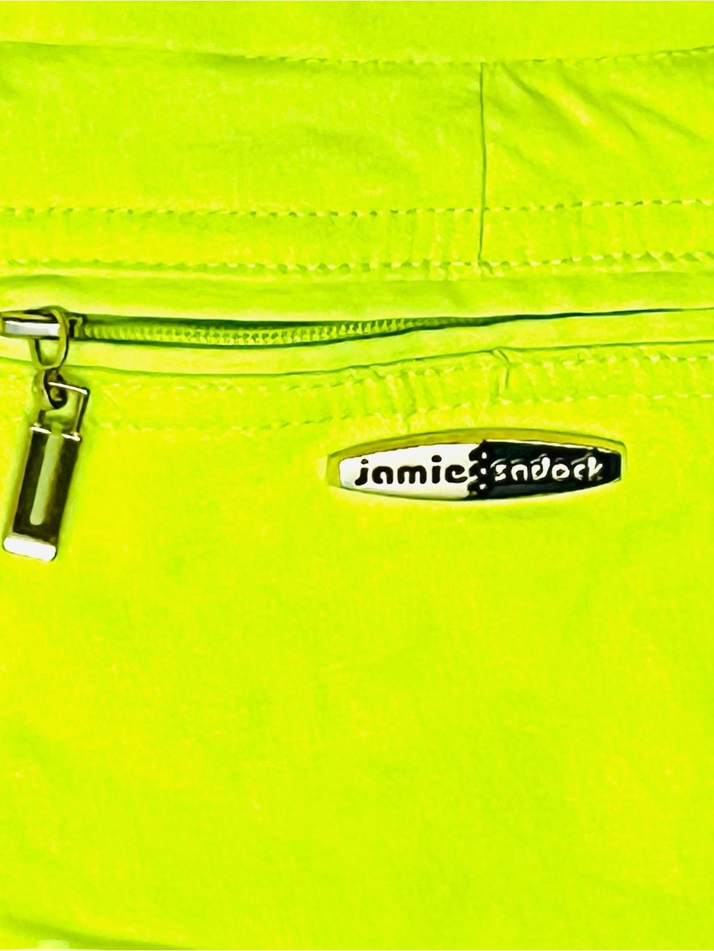 Jamie Sadock Shorts Golf Tennis Vibrant Yellow/Lime Zip/Pockets Stretch Sz 6 - Picture 9 of 13